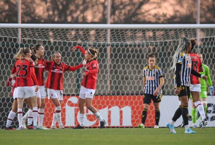 Milan femminile contro Juventus Women - Fonte LaPresse - wintersport-news.it